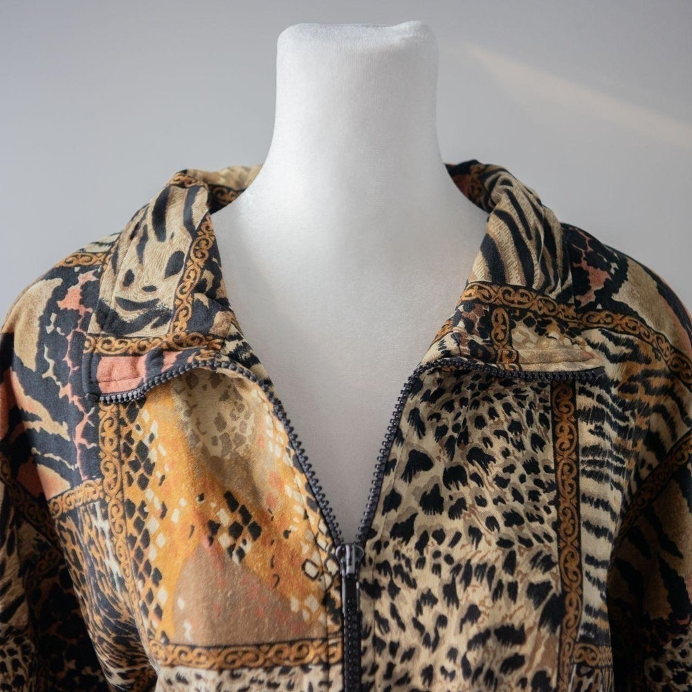 Erin London Leopard Print Silk Jacket - Picture 4 of 8